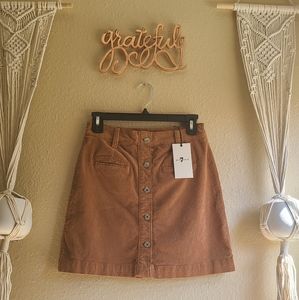 7 For All Mankind Button-Front Skirt Size 25